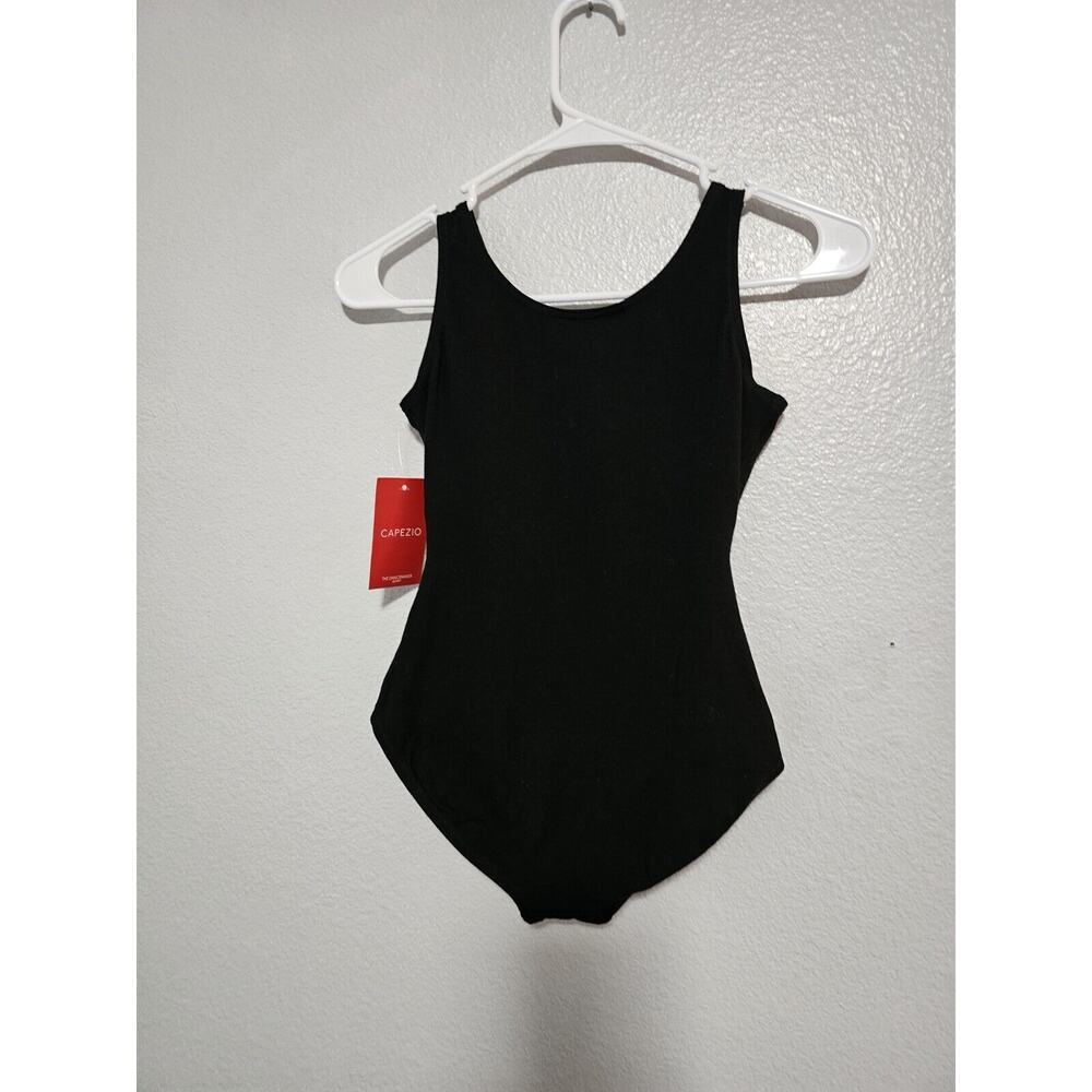 Capezio Girls Classic High Neck Tank Leotard W Ballet Legline Black Size Large - Picture 5 of 6